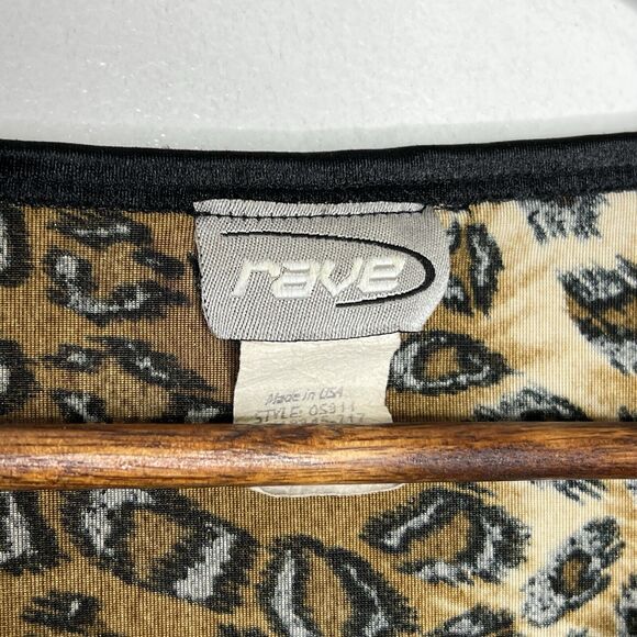 Rave Vintage Y2K Red Bandana Print Sheer V-neck Tie Back Blouse Size Large - Picture 3 of 10